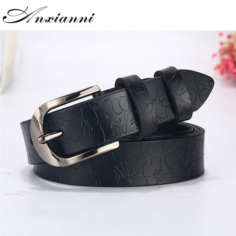 

Belts For Women Brand Embossed Popular Buckle Women Belts Waist Casual Leather Ladies Buckle Trouser Belt Strap