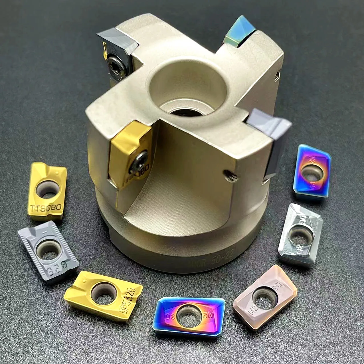 BAP400R 50 63 80 Indexable Cối Xay Cắt APMT1604PDER Carbide Dạng Endmill Góc Vai Mặt Cối Xay Dụng Cụ Cắt