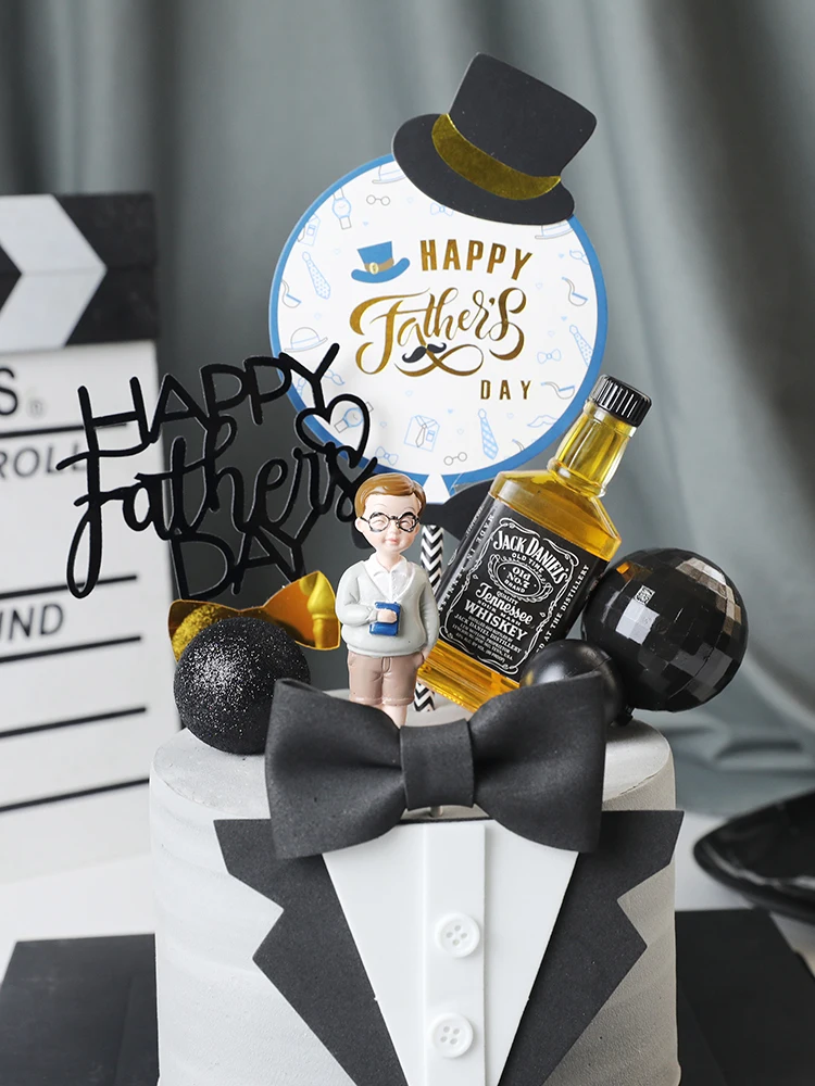Love Dad Daddy Father\'s Day Cake Topper for Dad\'s man Birthday Party Decorations Baking Supplies Love Gifts