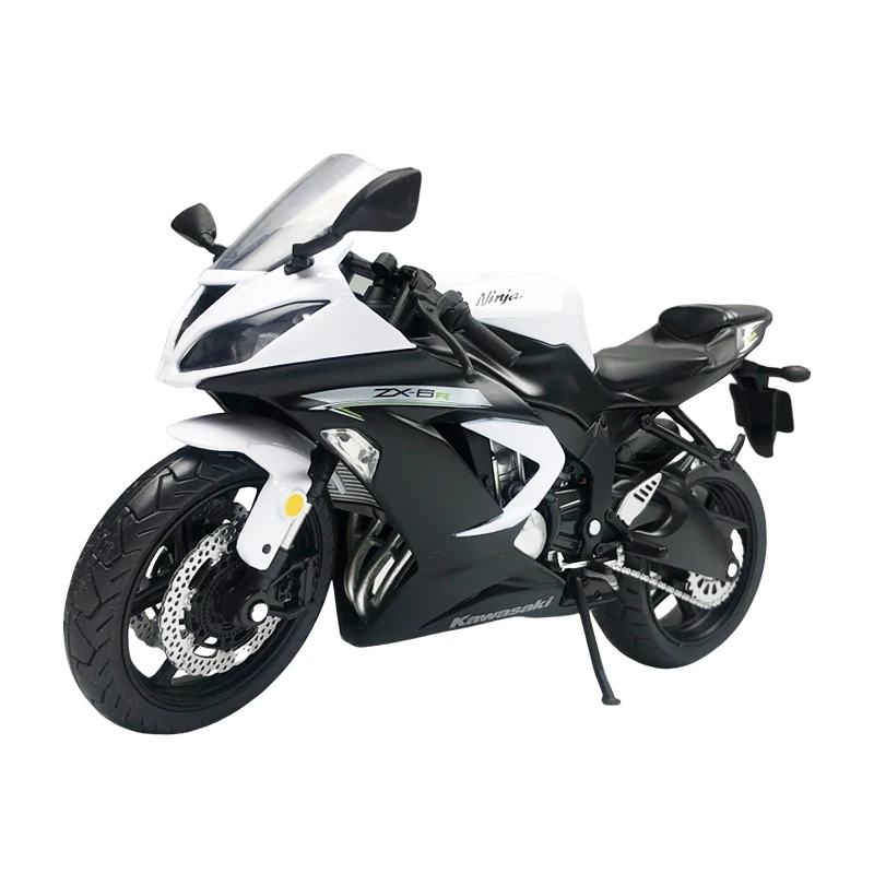 1:12 Kawasaki ZX-6R Racing Motorcycles Simulation Alloy Motorcycle Model Shock Absorbers Collection Toy Car Kid Gift