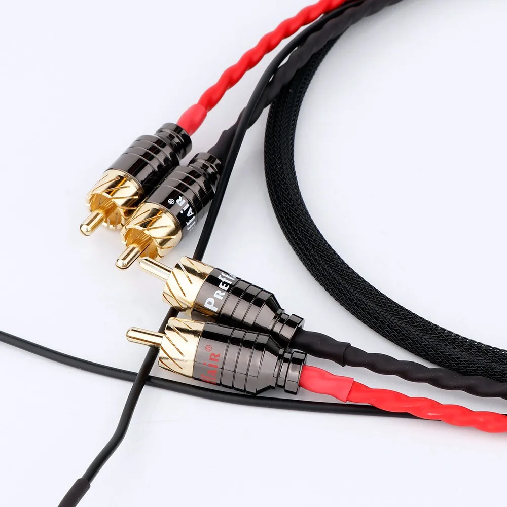 Nowy Hi End Audio kabel RCA niezależnej ekranowanej linia sygnału winylowa płyta długogrająca gramofon wzmacniacz podwozie złoto platerowane złącze