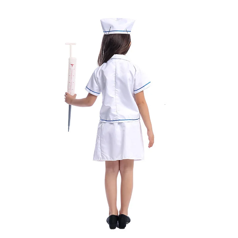 Vestito per bambini che eseguono ragazze infermiere vestiti per feste di Halloween indossare ragazzi cappotto medico fantasia uniformi per bambini cosplay