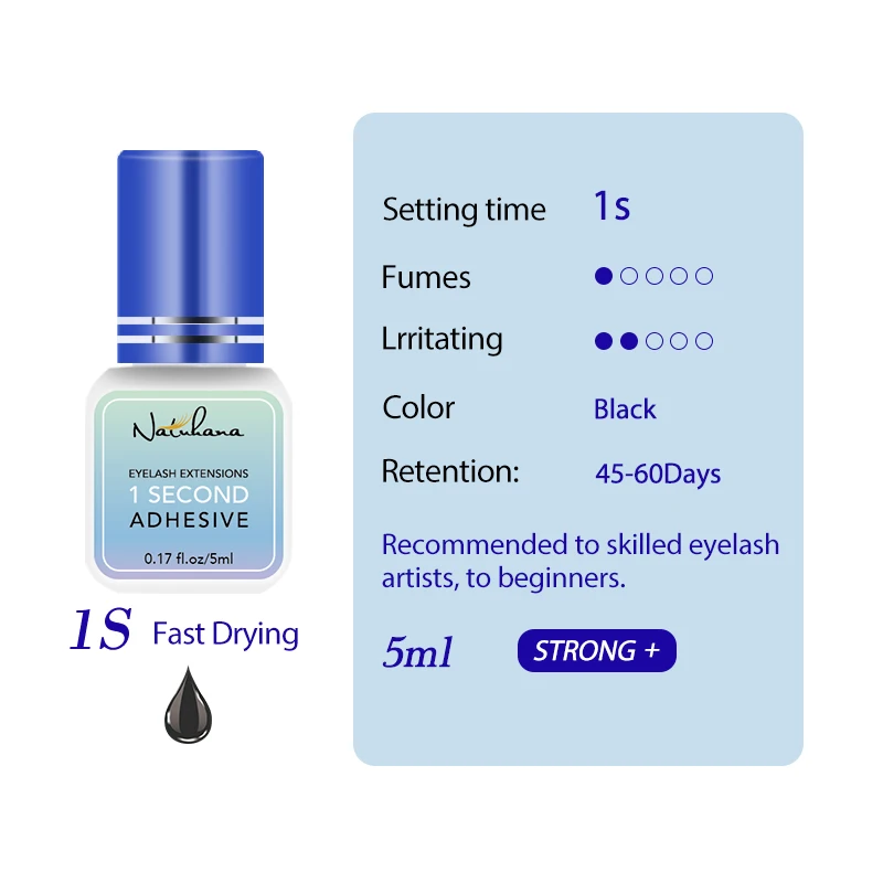 NATUHAHA 5ML Eyelash กาวขายส่ง 0.5S Fast แห้ง Clear Lash กาวเก็บขนตาปลอมกาวสําหรับเครื่องมือแต่งหน้า