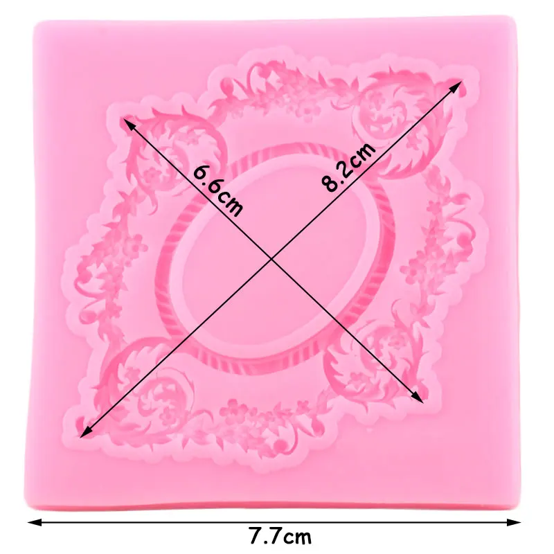 Frame Border Silicone Molds DIY Flower Lace Cupcake Topper Fondant Cake Decorating Tools Candy Clay Chocolate Gumpaste Moulds