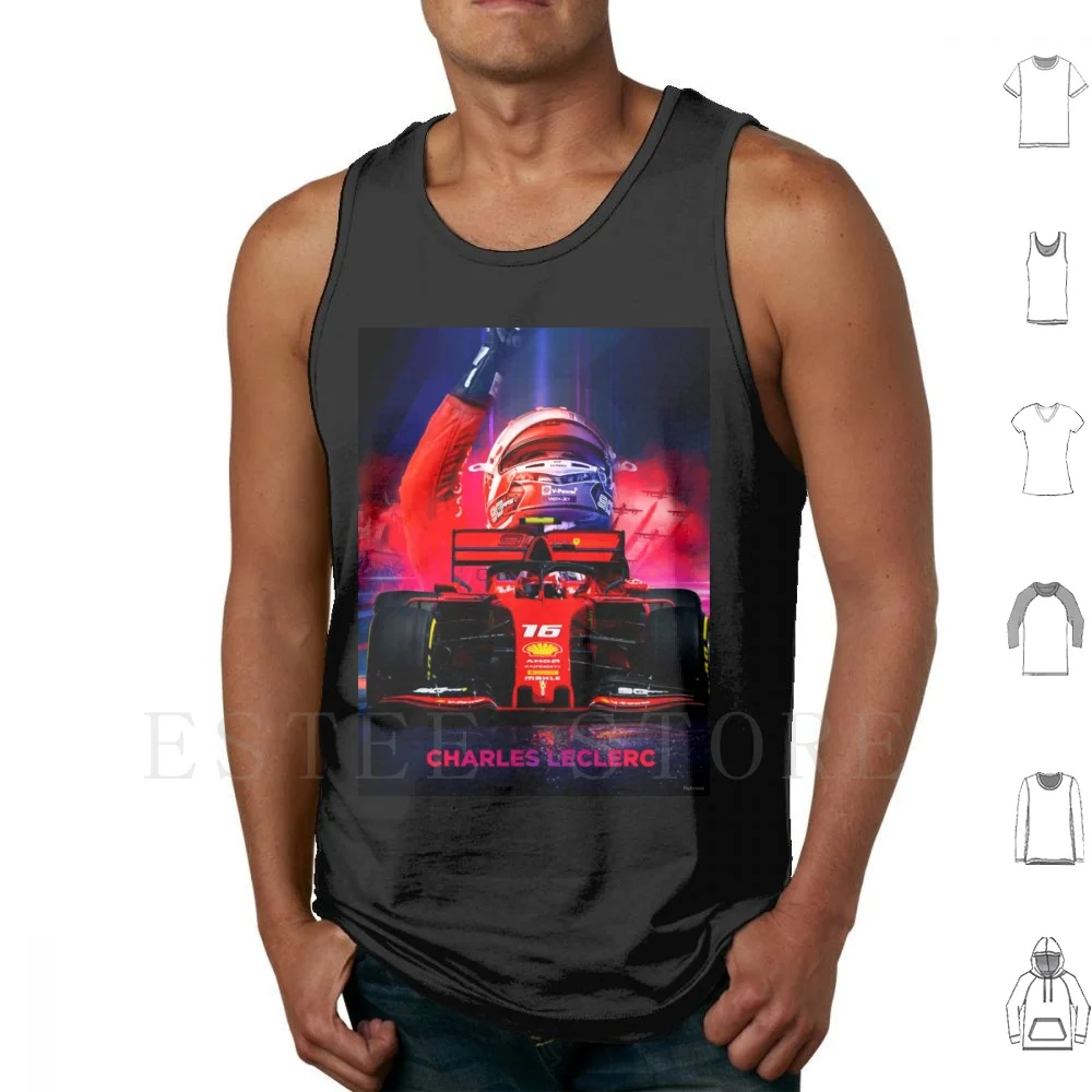 Racing Tank Tops Vest Race William Stripes Racing Leclerc Laren Cars Graphics Maks Maks Formula Larren Leclerc Motor