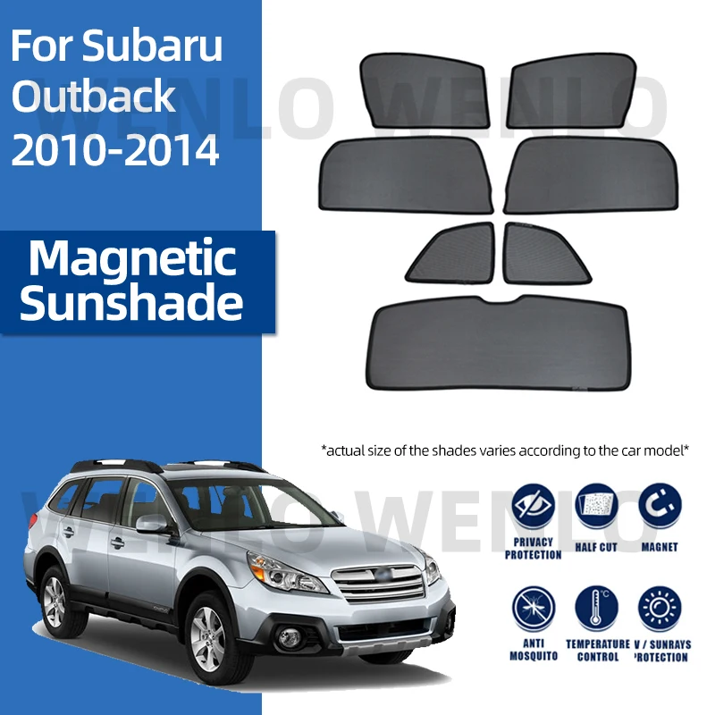 

For Subaru Outback 2010 2011 2012 2013 2014 Car Sunshade Magnetic Front Rear Windshield Curtain Side Window Sun Shade Visor