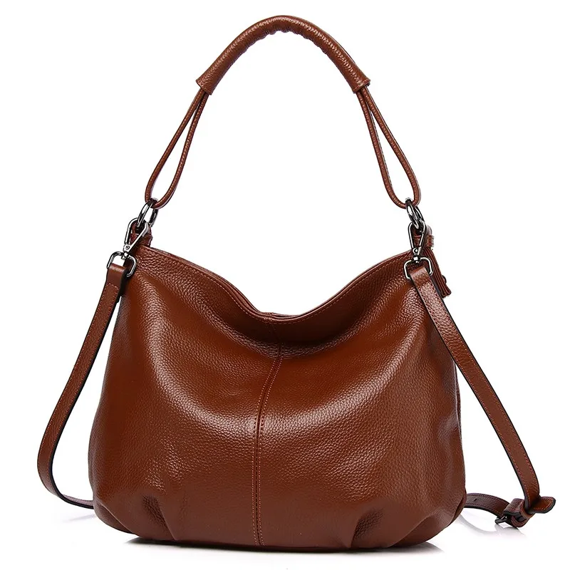 

Genuine Leather Women Bag Simple Casual Shoulder Bag Luxury Soft Cowhide Lady Totes Handbag Brand Designer Women Crossbody Bag