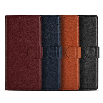 Genuine Leather Wallet Case For Samsung Galaxy Note 20 Ultra Case Shockproof Cow Leather TPU Full Cover For Samsung Note 20 Case