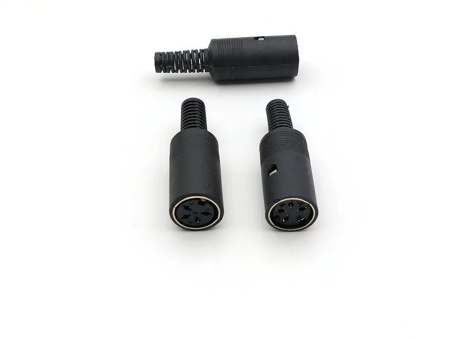 50PCS 4 PIN DIN Female Socket DIN plug Cables Connectors Soldering