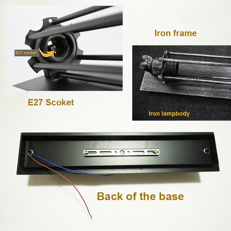 Винтажная светодиодная настенная лампа в стиле индастриал, железный светильник в стиле ретро, лофт, лампа для спальни, коридора, ресторана, паба,