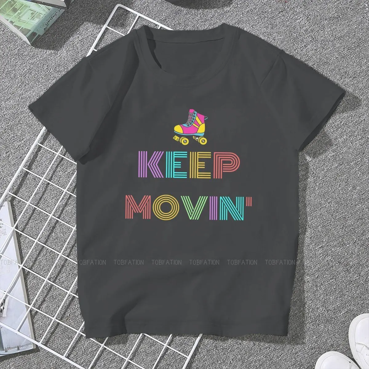 Keep Moving Unique TShirt for Girl Roller Skating Recreational Streets Sport Fashion Top Quality Graphic  T Shirt Stuff 5XL