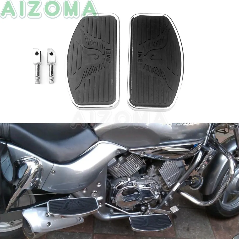 

2x Rear Passenger Foot Pegs Floorboards Pedal FOR Harley Yamaha Virago XV125 XV250 Kawasaki Vulcan 400/800/900 Custom Footboards