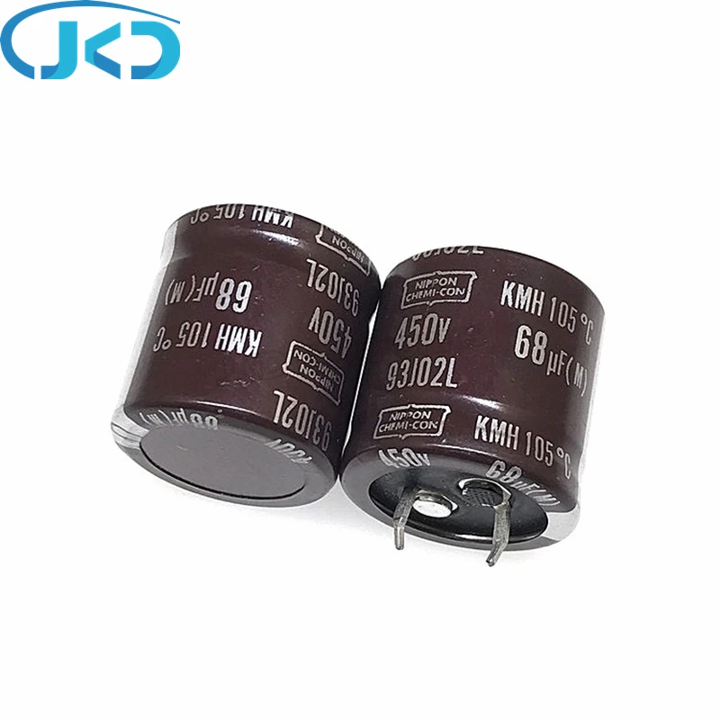 10pcs Original 68uF 450V NCC 25*25mm Long Life 450V68uF Aluminum Electrolytic capacitor NIPPON CHEMI-CON