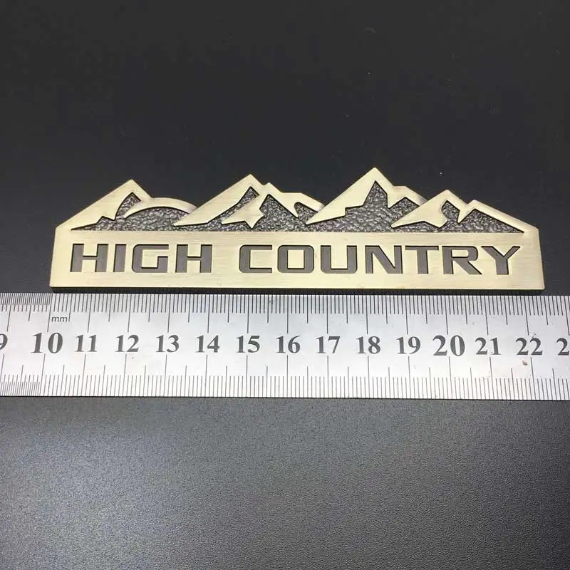 Car Styling 3D Metal HIGH COUNTRY Logo Decal sticker for Jeep Chevy Chevrolet Silverado Car Trunk Emblem body accessories