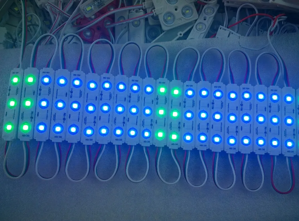 

20 шт. 2811 RGB светодиодный модуль пикселей лампа Водонепроницаемая 2811 IC DC12V 3 светодиода 5050 SMD