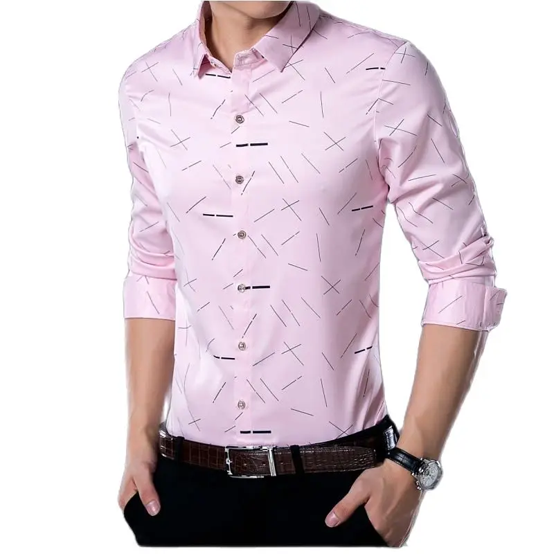 

2024 Social Long Sleeve Line Designer Shirts Men Slim Fit Vintage Fashions Men's Shirt Man Dress Jersey Casual Clothing 36814