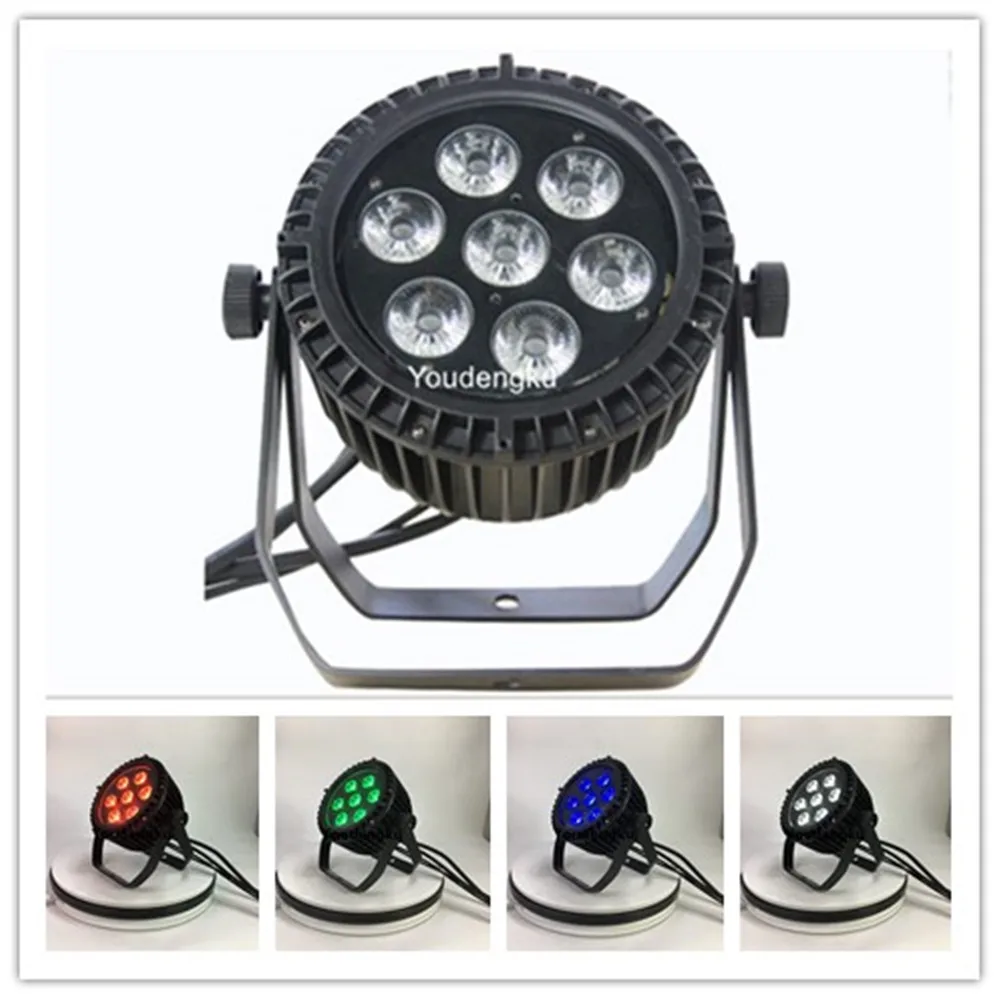 2pcs party wedding decoration ip65 led par can outdoor led par 7x10w rgbw 4 in 1 waterproof led par light