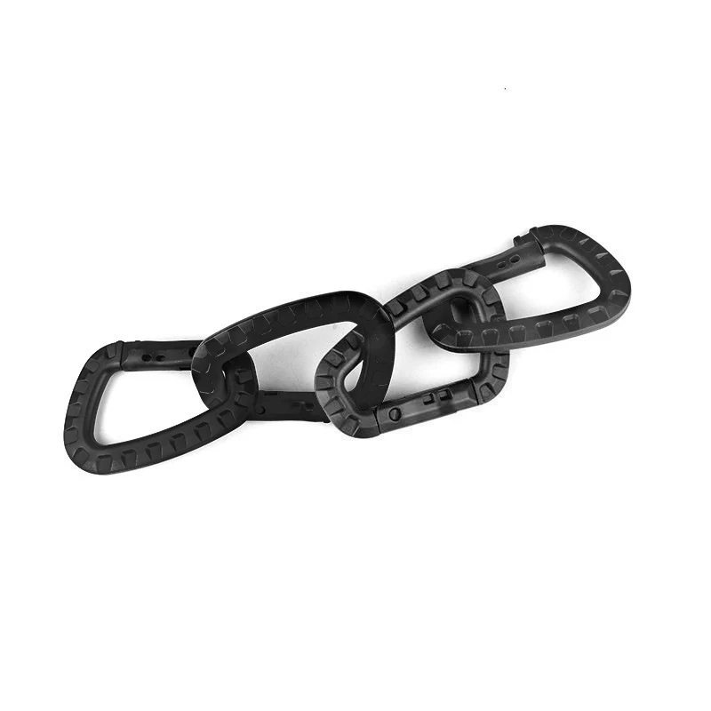 4pcs Outdoor Carabiner Lightweight Medium-sized Tactical Plastic D Buckle New Mountaineering Bag External Key D Buckle