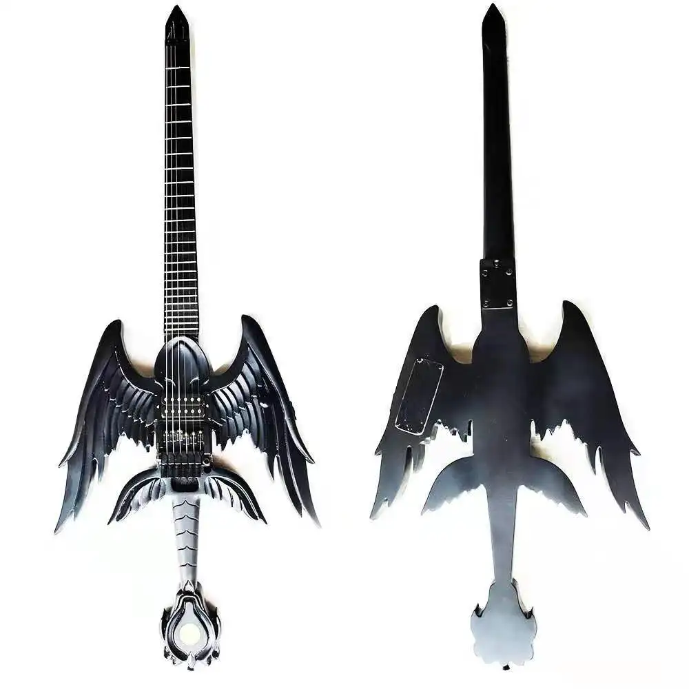 6-string headless electric guitar, sword-shaped body, custom-made, two colors optional, free shipping