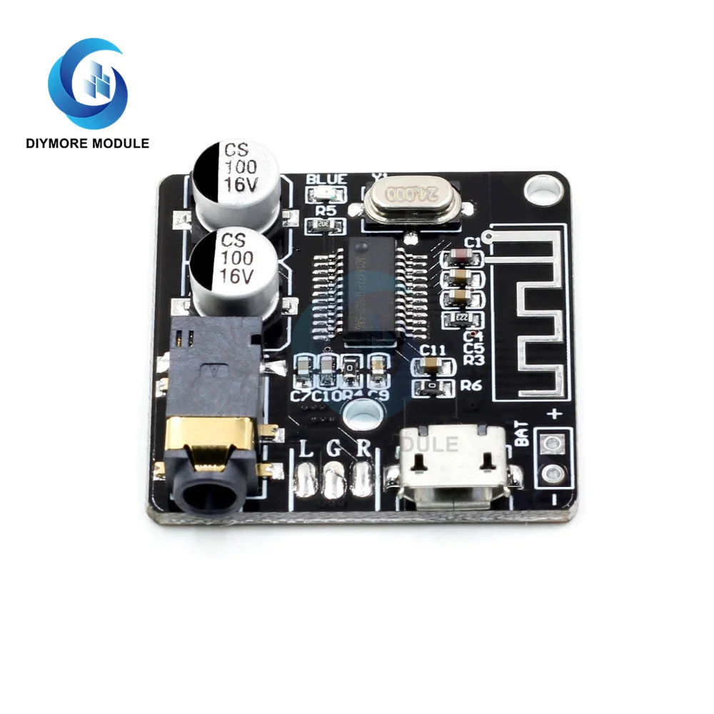 VHM-314 Bluetooth Audio Receiver Board Bluetooth 4.1/ 5.0 MP3 Lossless Decoder Micro USB 3.5mm Audio Output Amplifier Module