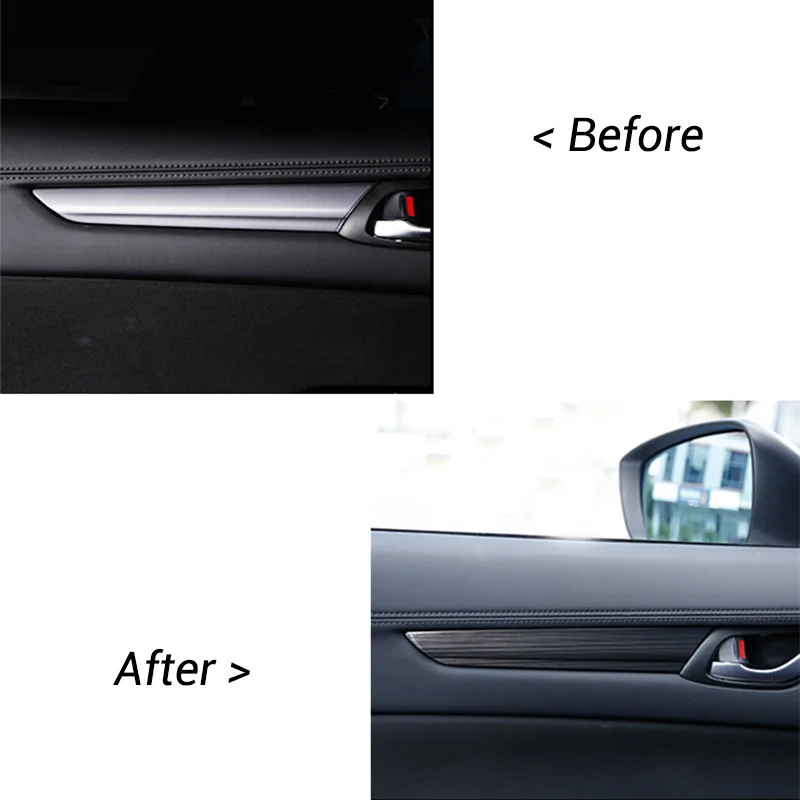 For Mazda CX-5 CX5 2017-2020 2021 2022 2023 2024 KF Door Handrail Panel Covers Trim Strips Sticker Decorative Car Styling