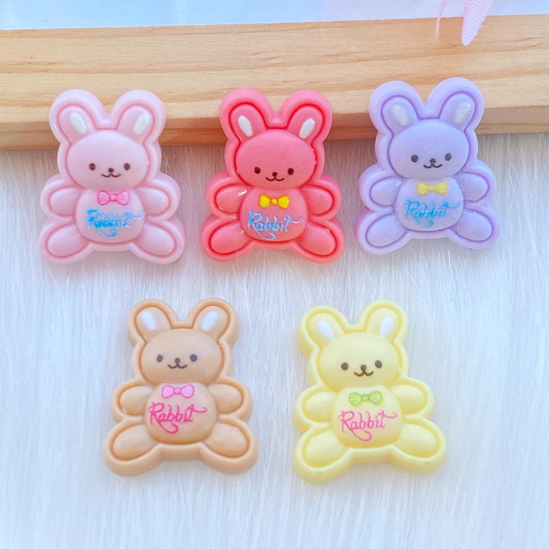 20pcs New Mixed Cute Mini Rabbit Flat Back Cabochon Crafts Clothing DIY Scrapbooking Accessories