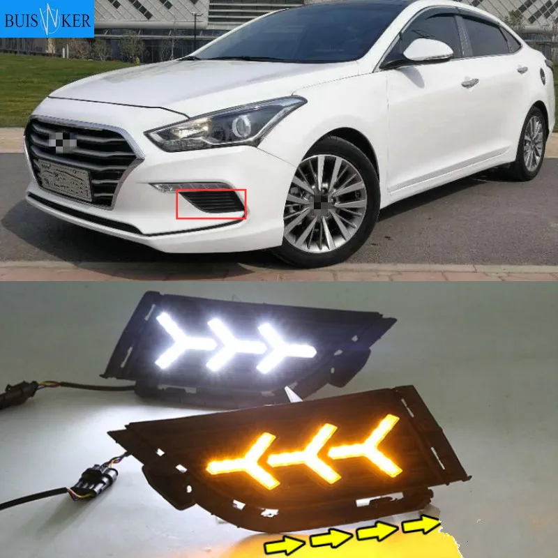 

1Pair For Hyundai MISTRA 2017 2018 2019 LED Daytime Running Light Turning Signal Lamp DRL Day Light Front Bumper Fog Light