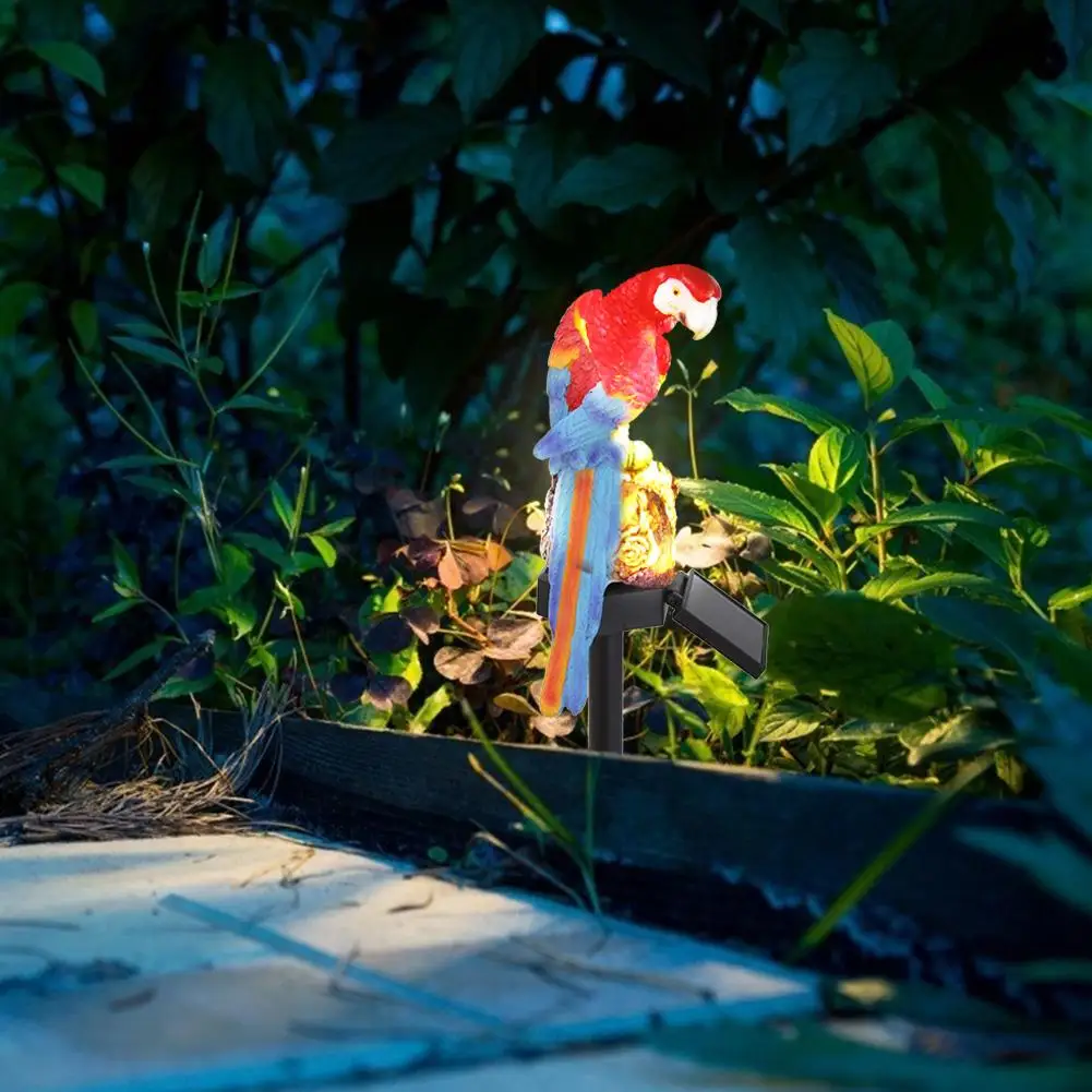 Lámpara Solar LED para exteriores, luz impermeable para jardín, loro, búho, paisaje, jardín