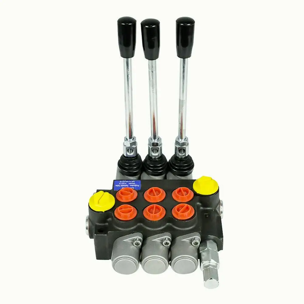 3 Spool Idraulico Valvola di Controllo Direzionale 13gpm Regolabile Valvola di sicurezza
