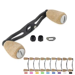 Ekfan 1 set 105mm 8*5mm Hole Carbon Fiber Fishing Reel Handle Soft wooden Cork Knob Bait casting Fishing Reel parts