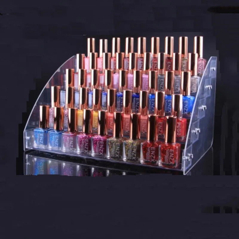 

Removable Multi-layer Acrylic Clear Nail Polish Display Stand, Cosmetic Organizer, Lipstick Holder, Manicure Tool Storage