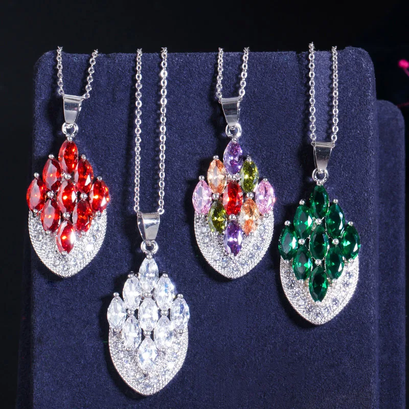 ThreeGraces Natural Light Yellow Cubic Zirconia Silver Color Unique Necklace and Earrings Ring Set Ladies Party Jewelry JS516