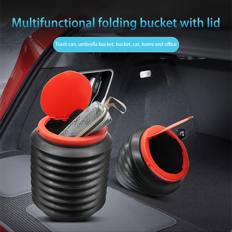 

Home Car Trash Can Multifunctional Foldable Telescopic Car Used In The Car Creative Storage Household Cleaning Supplies