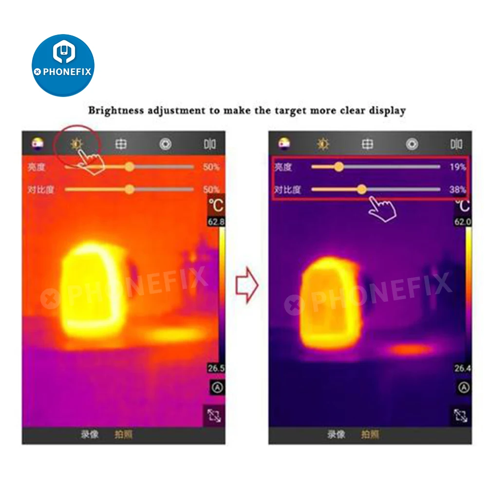 MobIR الهواء كاميرا تصوير حراري مكافحة زقزقة درجة الحرارة كشف كاميرا تصوير الحرارية للهواتف الذكية Type-C أندرويد/IOS