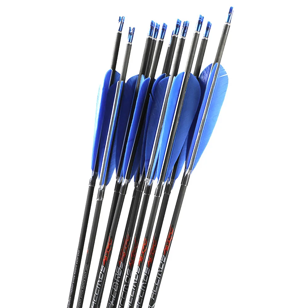 

6/12pcs ID 4.2mm Carbon Arrow Spine 300 350 400 500 600 700 800 900 1000 1100 1300 1500 1800 Archery for compound Bow Shooting