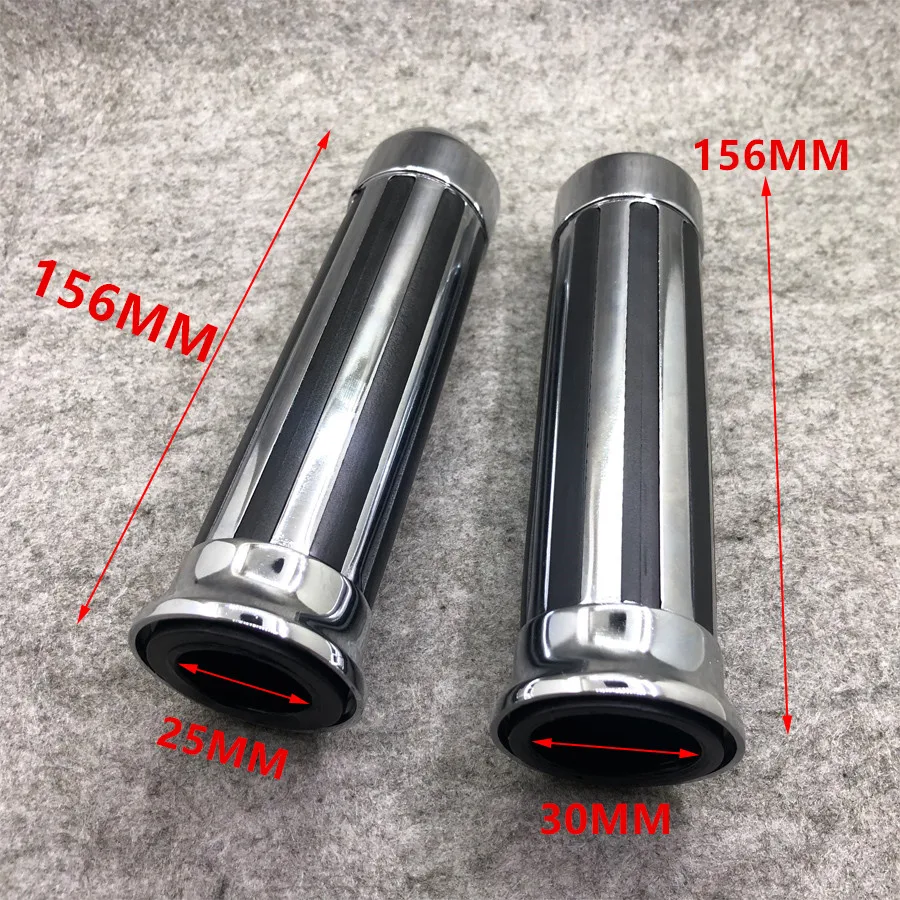 25MM Chrome Motorcycle Handlebar Skull Bar End Motorbike Hand Grips For Kawasaki Vulcan Suzuki Harley Davidson Yamaha V-Star