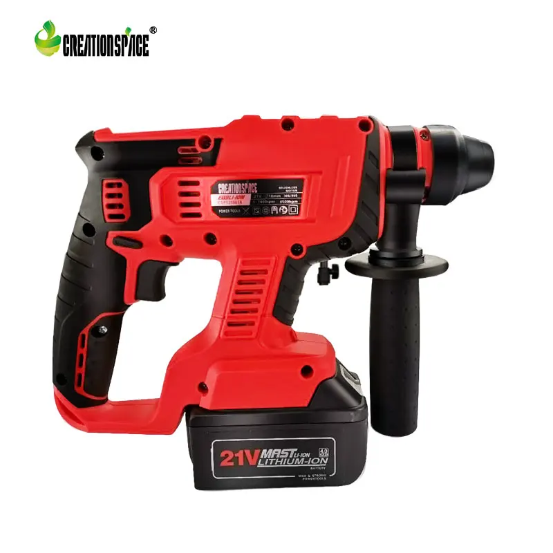 CreationSpace Brushless Hammer 4 in 1 Electric Cordless  Impact Power Hammer Drill with 4Ah Lithium Battery