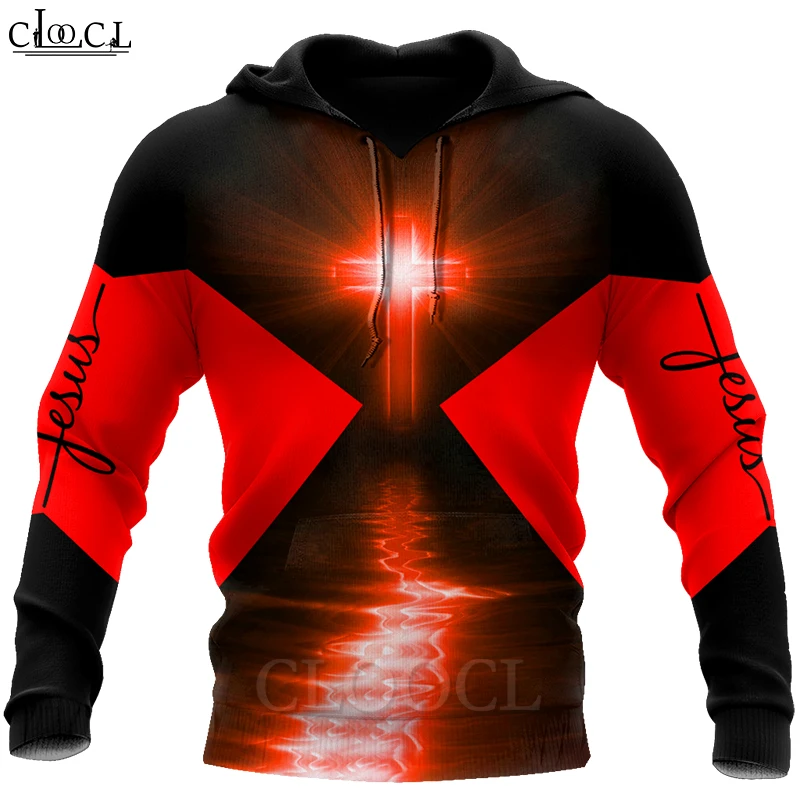 

HX Newest Christian Jesus Catholic 3D Print Hoodie Men's Women Tracksuit Autumn Long-Sleeved Pullover Fashion Tops Drop Shipping