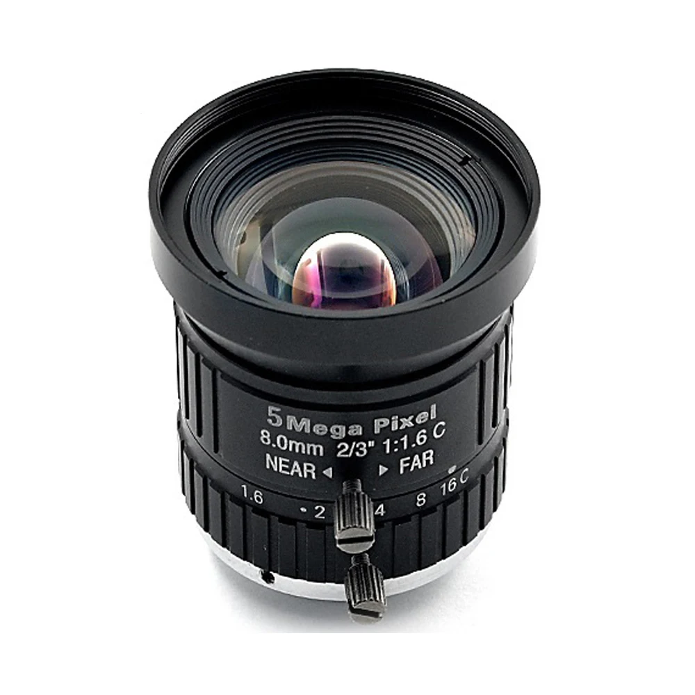 Witrue HD 5MP obiektyw kamery CCTV 8mm C zamontuj aperturę F1.6 Format obrazu 2/3 "do monitoringu dróg przemysłowych — zdjęcie 2