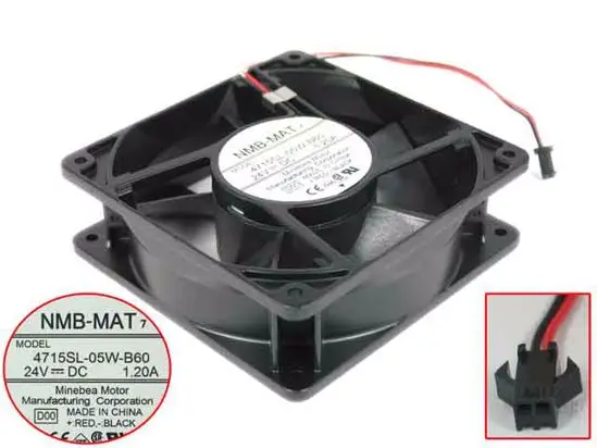 

NMB-MAT 4715SL-05W-B60 D00 Server Cooling Fan DC 24V 1.20A 120x120x38mm 2-Wire