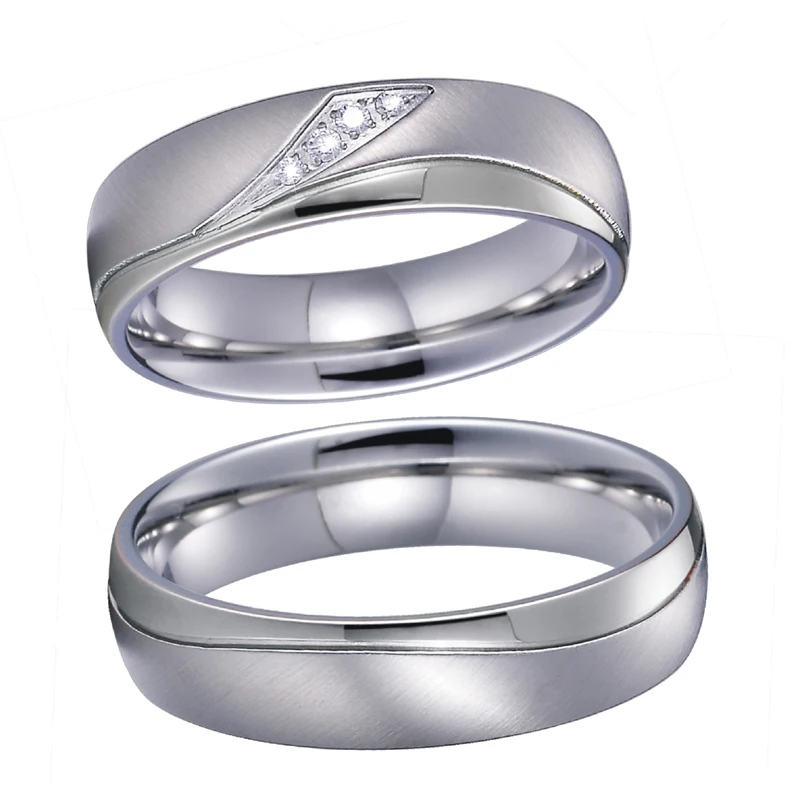 High Quality no fade no rust wedding rings for men and women lovers alliance titanium jewelry promise rings for couples