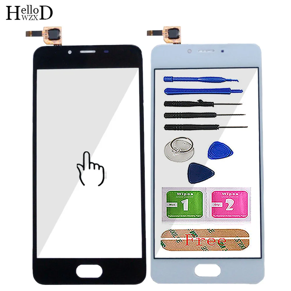 

5'' Mobile Touch Screen For Meizu U10 U 10 Touch Screen Digitizer Front Glass Sensor For Meilan U10 Panel Repair Tools Adhesive