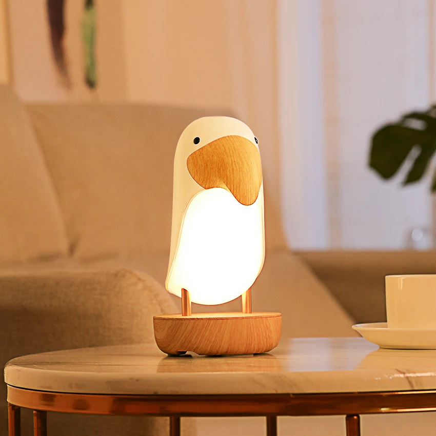 LED Toucan Bird Night Light Modern Nordic Table USB Lamp Home Luminaria Room Lampe Bedroom Decor Study Indoor Lighting Dimmable