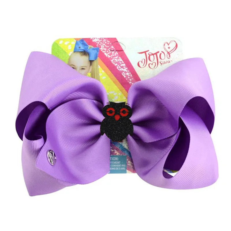 NEW 8inch Bowknot Large Hair Bow Kids Handmade Halloween Party Hair Clip grosgrain Ribbon Knot Jumbo Hair Accessories for Girl