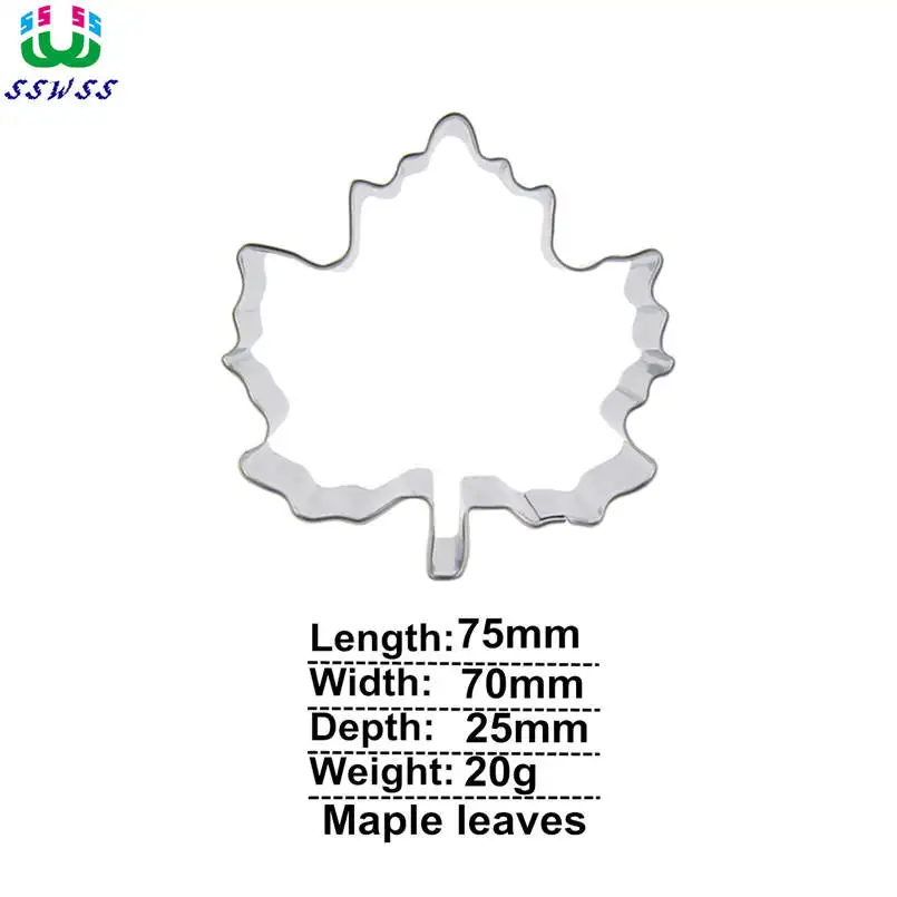 Medium Autumn Cookie Biscuit Baking Molds,C Style Red Maple Leaf Shape Cake Decorating Tools,Crazy Direct Selling