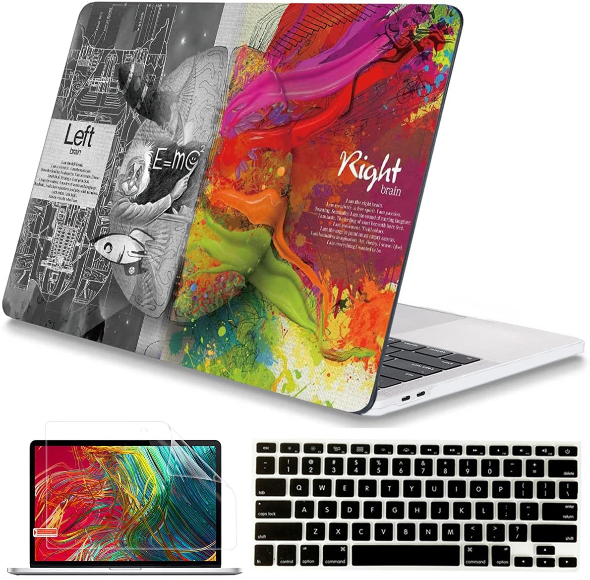 For MacBook Air 13 Inch Case 2020 2019 Release Model A1932 A2179 A2337 M1, Durable Hard Case Cover with Laptop Sleeve & Keyboar