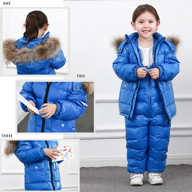 Brand cheap Children Down Jacket Baby Winter Ski Wear Boys And Girls Infant Winter Jacket Baby Boy Parka Snow Set Warm clothes