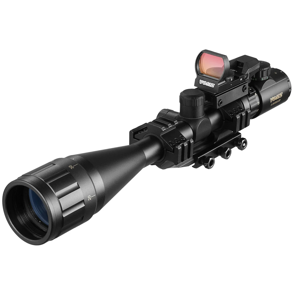 VOMZ 6-24x50 AOEG Scope Afstandsmeter Richtkijker Met Holografische 4 Richtkruis Zicht Red Dot Groene Laser Combo Riflescope Ar15