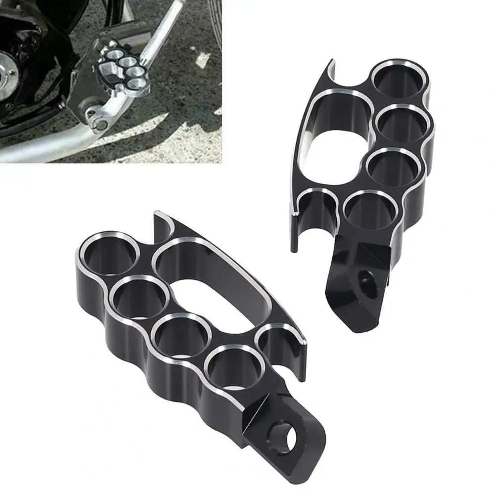 2Pcs Knuckle Footrest Durable Aluminium Motorcycle Foot Pegs Pedals Compatible with fxcw xl883n xl1200n