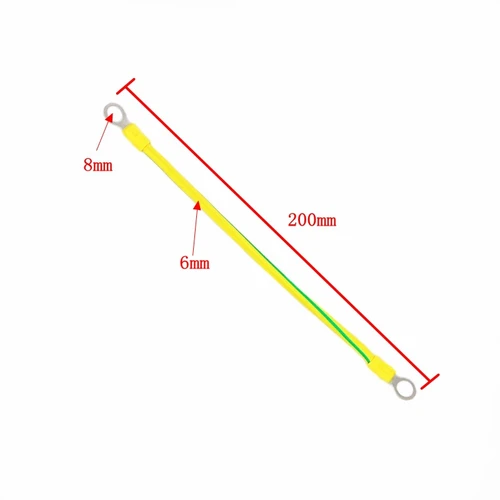 Imagen 2 del producto Cable de tierra Alambre de tierra amarillo y verde Alambre trenzado Correa de tierra de 2,5/4/6 mm Cables conectados flexibles